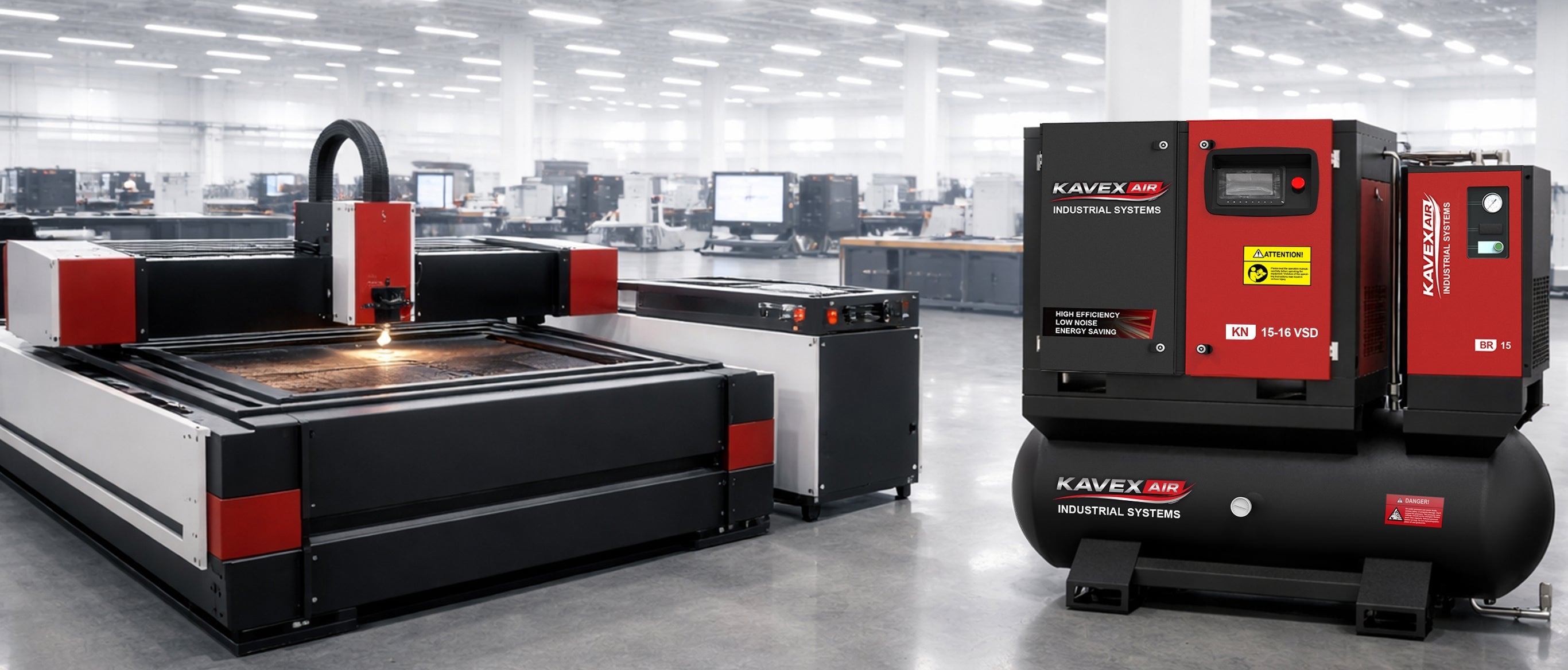 Application of 4in1 Screw Air Compressors in the Laser Cutting Industry