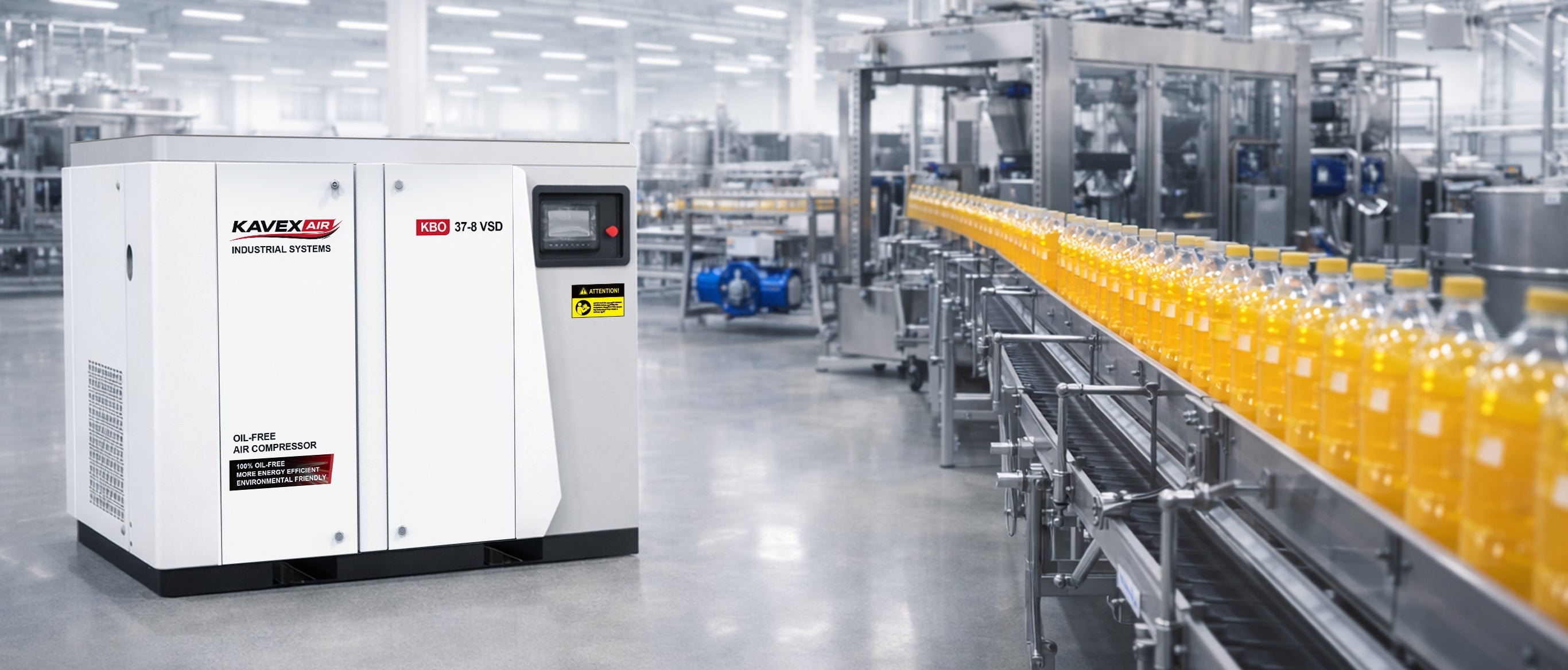 Application of Oil-Free Screw Air Compressors in the Food Industry